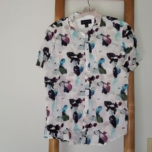 International Concepts Floral Print Shirt